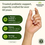 Swanson L. Reuteri Plus Probiotic with L. Rhamnosus & L. Acidophilus, 30 Veggie Capsules