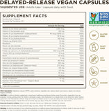 Supplement facts panel showing serving details