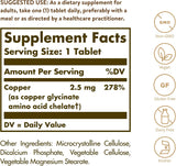 Solgar Chelated Copper, 100 Tablets