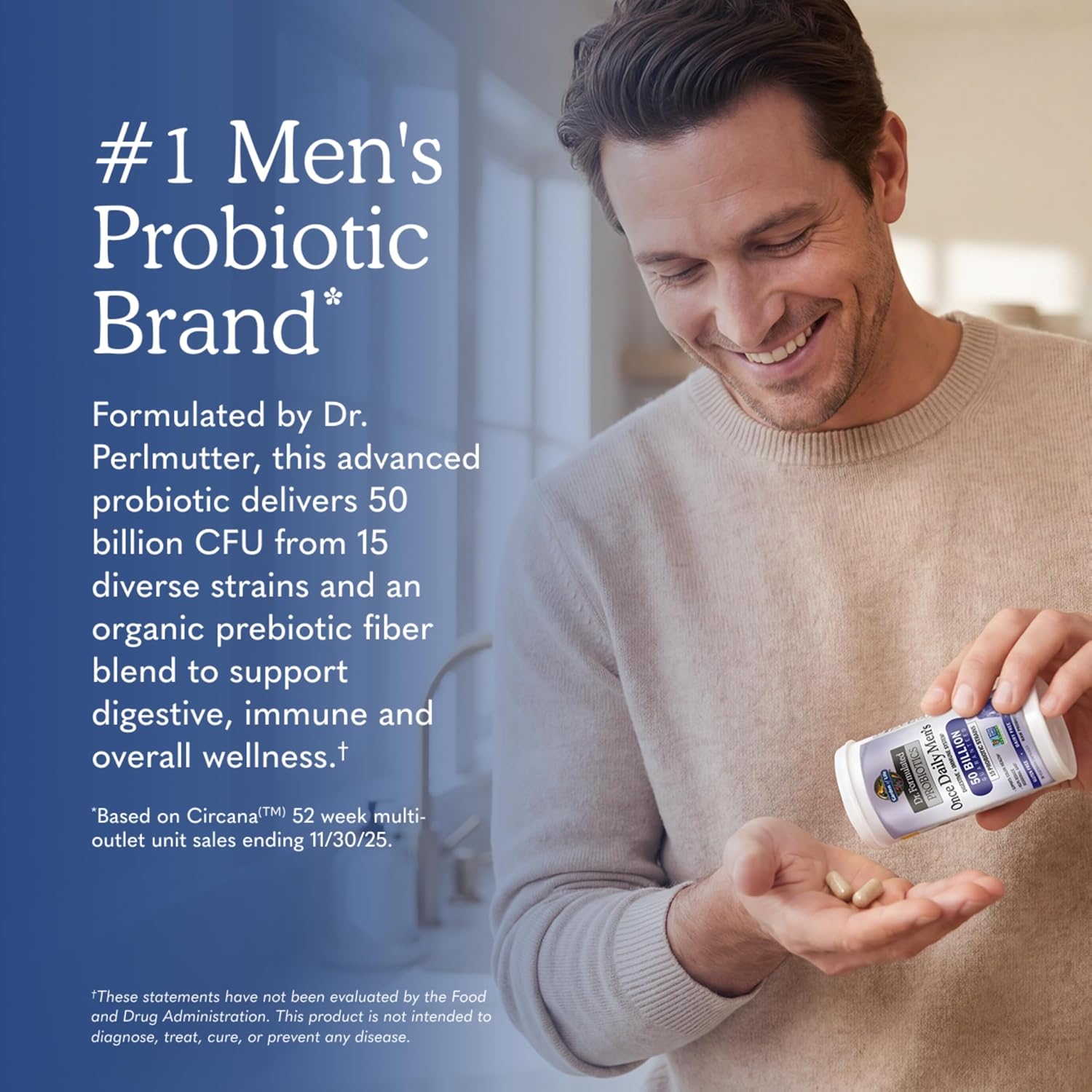 Garden of Life Dr. Formulated Probiotics Once Daily Men's, 30 Vegetarian Capsules