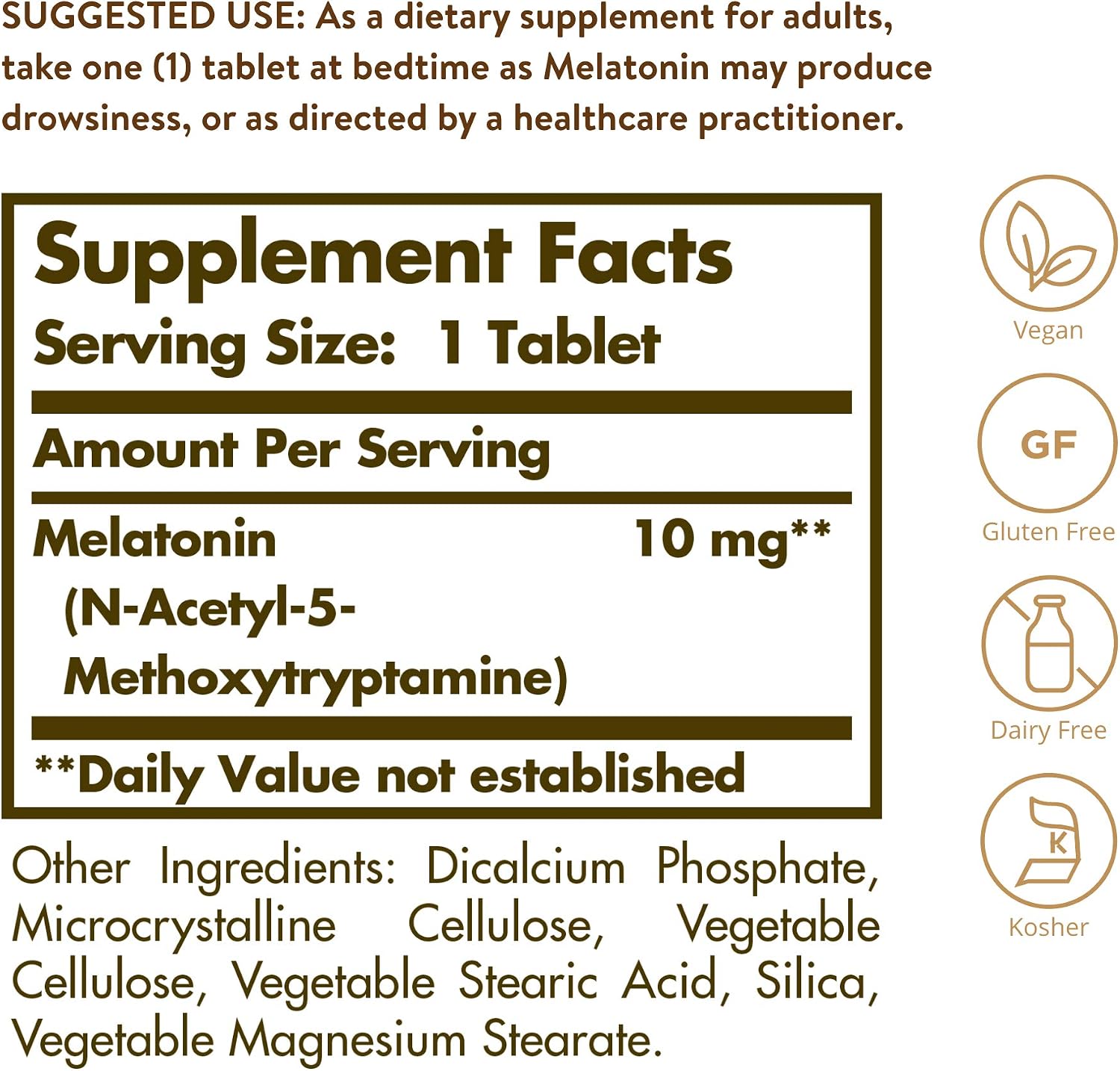 Solgar Melatonin 10mg, 60 Tablets