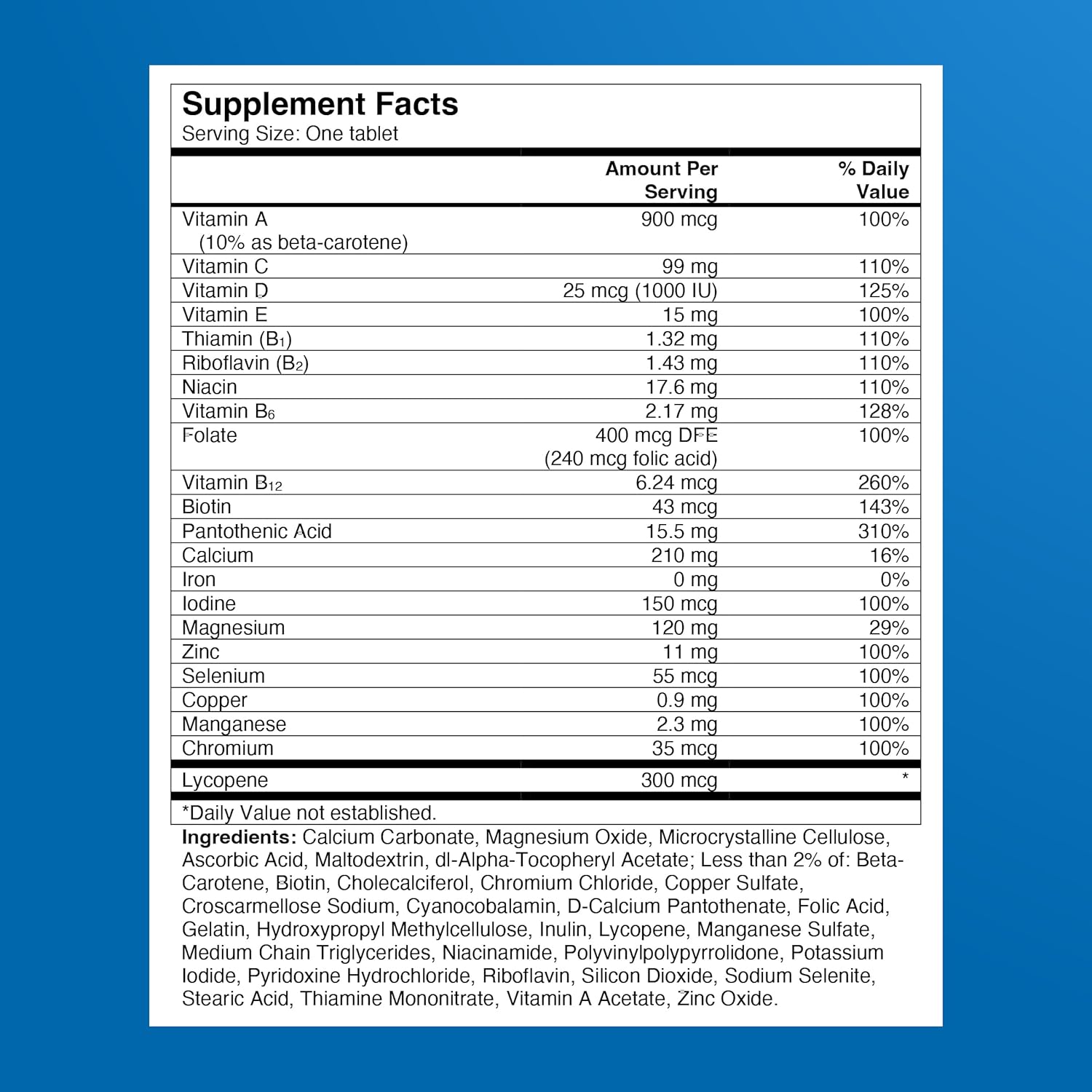 One A Day Men's 50 Plus Healthy Advantage Multivitamin, 100 Count