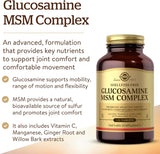 Solgar Glucosamine MSM Complex, 120 Tablets