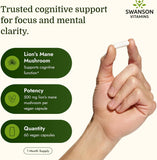 Swanson Lion's Mane Mushroom 500mg, 60 Capsules