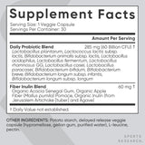 Sports Research Daily Probiotics 60 billion CFU 30 capsules back of bottle