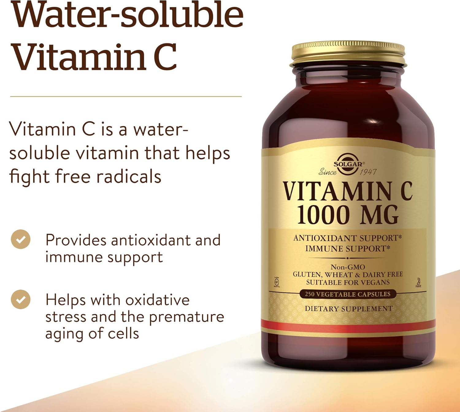 Solgar Vitamin C 1000mg, 250 Tablets