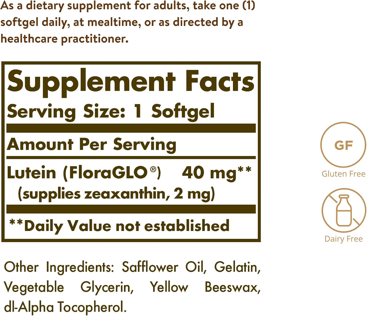 Solgar Lutein 40mg, 30 Softgels