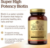 Solgar Biotin 10,000mcg, 120 Vegetable Capsules