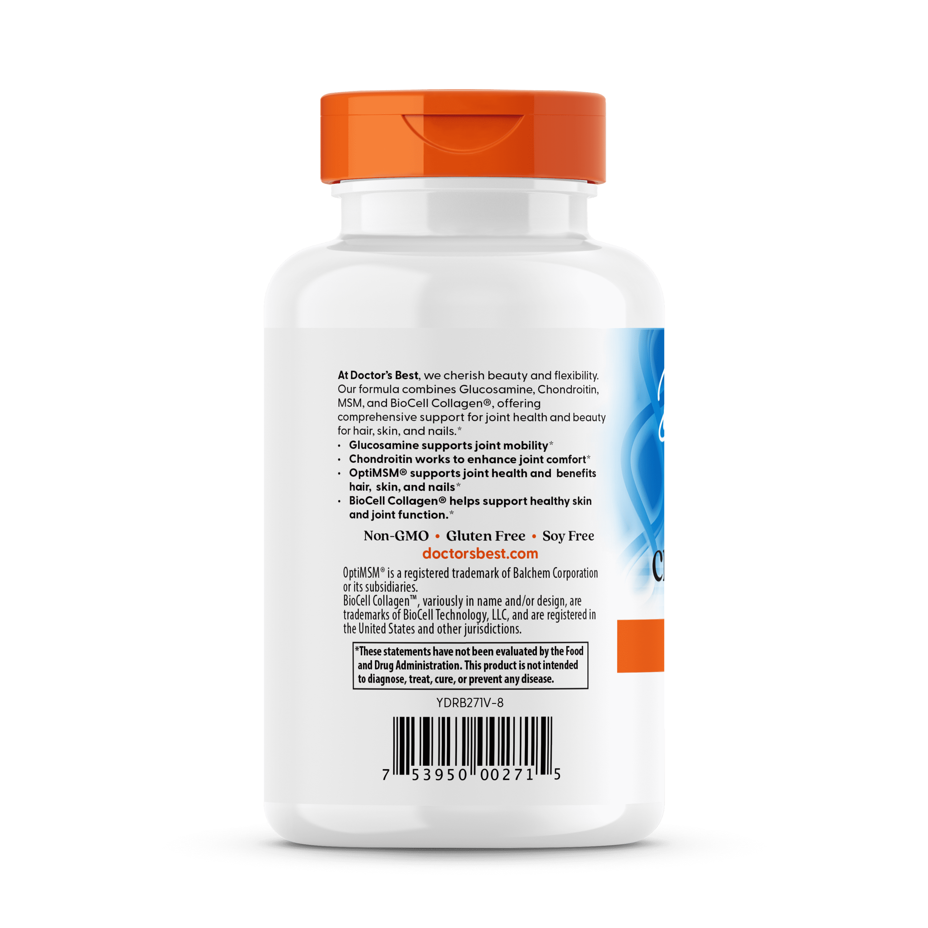 Doctor's Best Glucosamine Chondroitin MSM Hyaluronic Acid 150ct - supplement facts panel