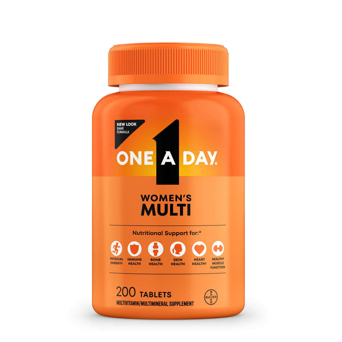 One A Day Women's Complete Multivitamin 200ct - product detail view