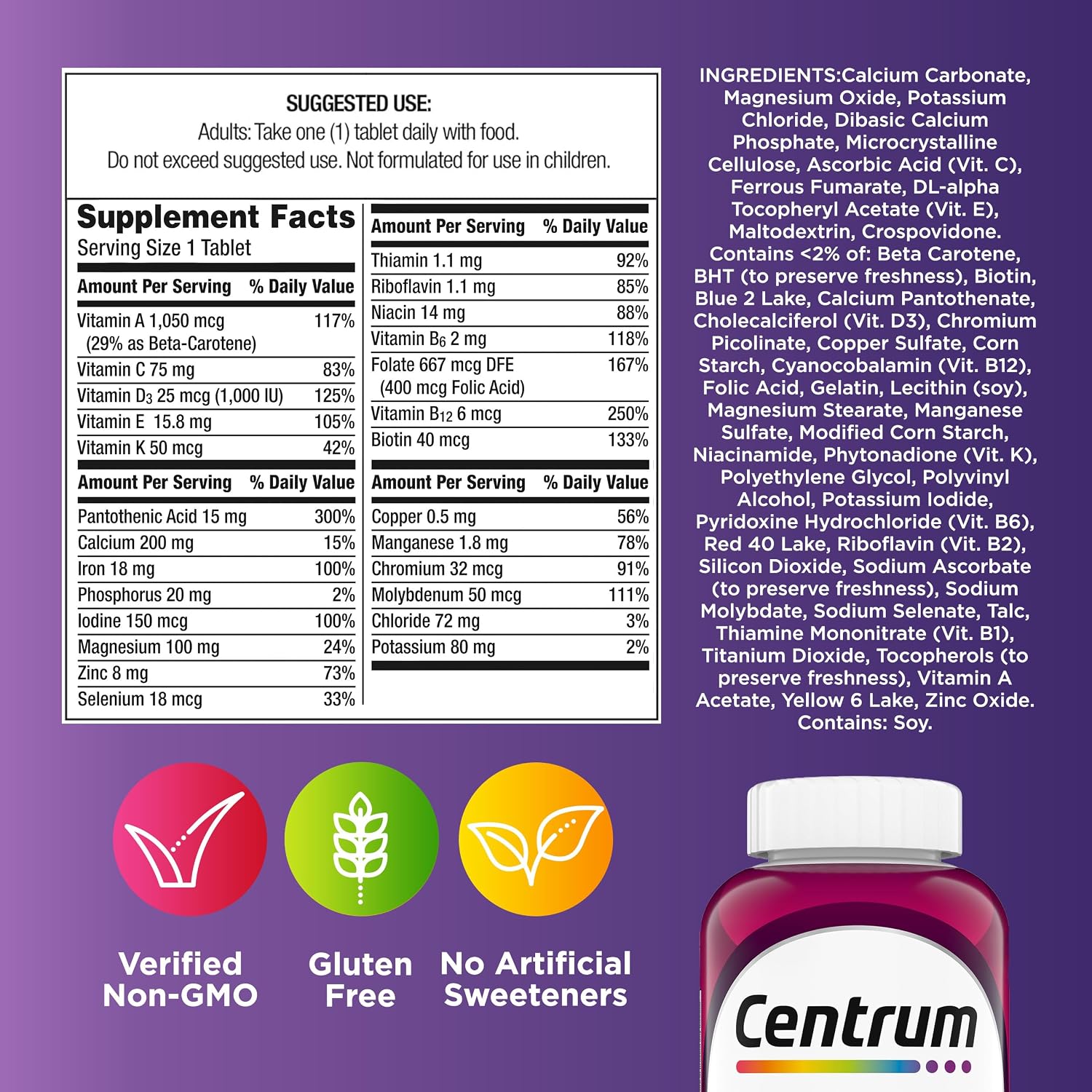 Centrum Multivitamin for Women with Iron, 120 Count