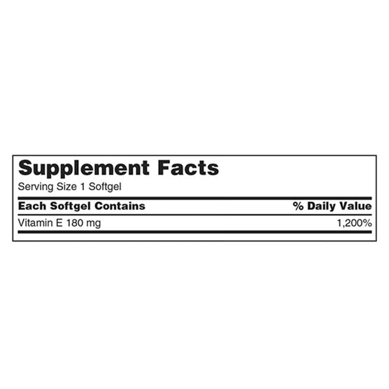 Kirkland Signature Vitamin E 180mg (400 IU), 500 Softgels