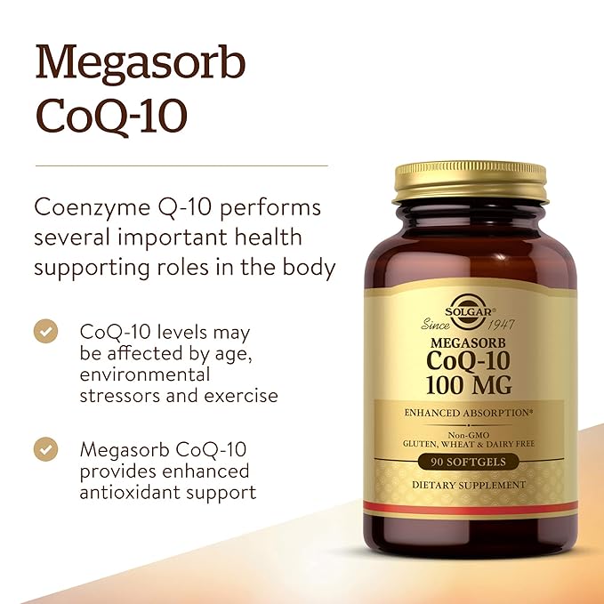 Solgar Megasorb CoQ-10 Softgels, 100 mg, 90 Count