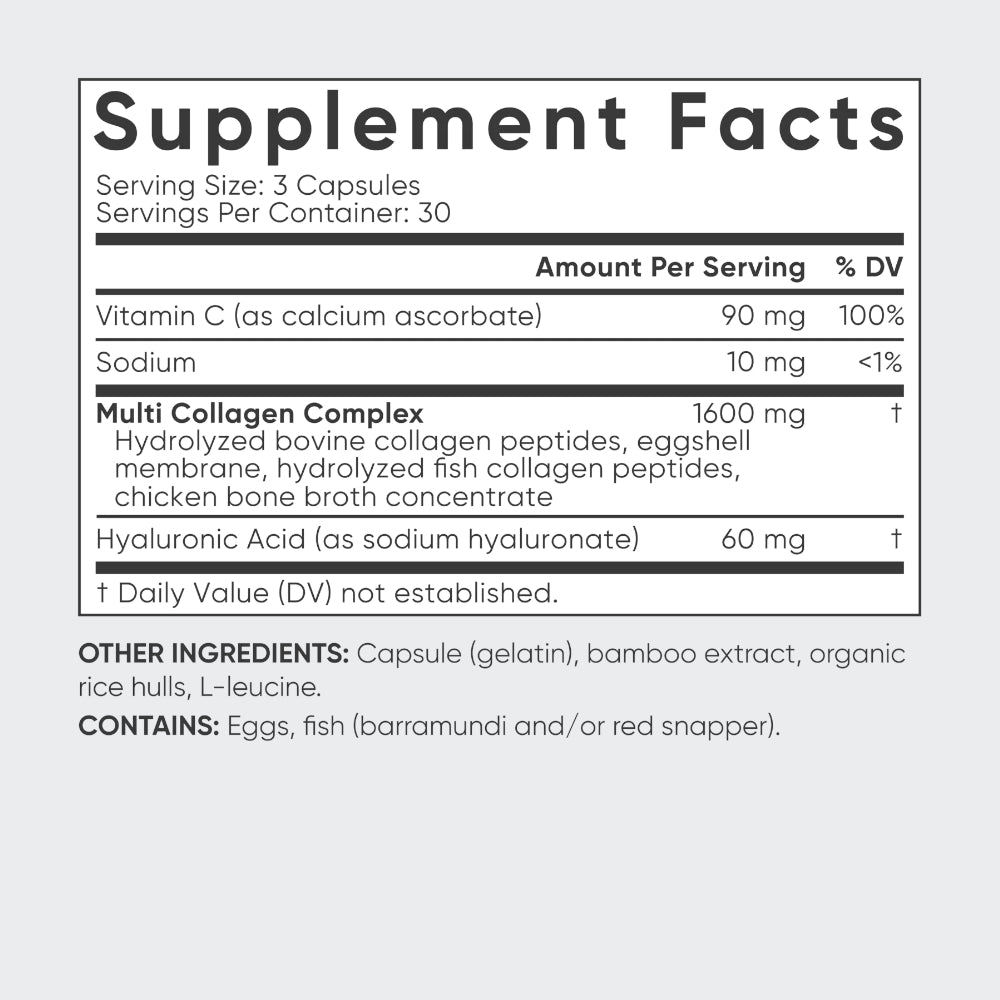 Sports Research Multi Collagen - supplement facts