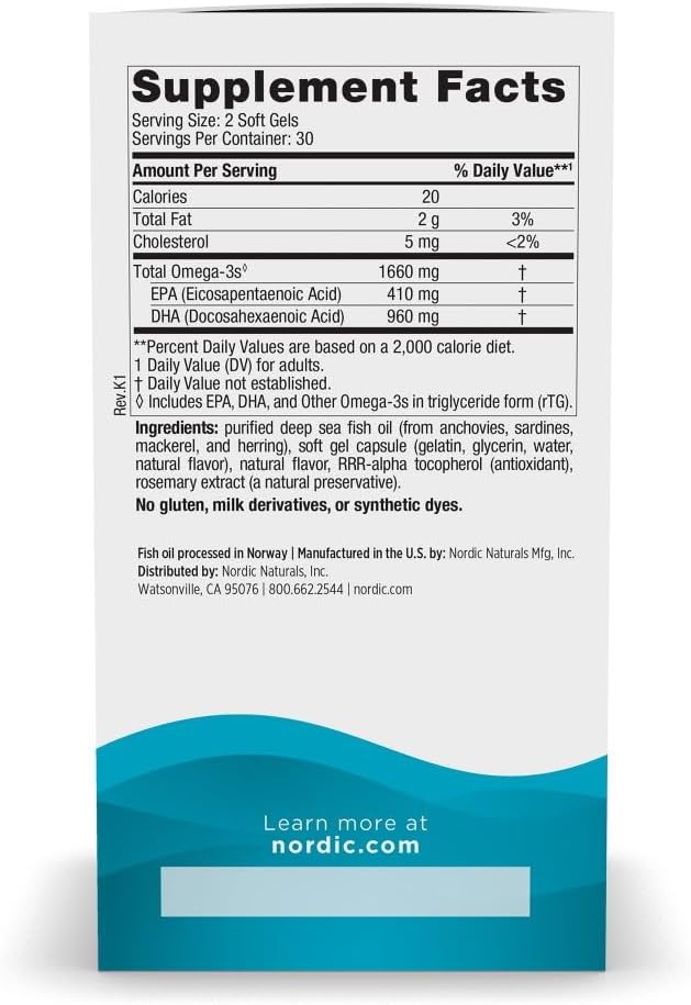 Nordic Naturals DHA Xtra 1660mg, 60 Softgels