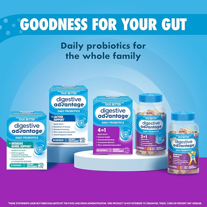 Digestive Advantage Probiotic Capsules Daily Supplement-Survives 100x better than yogurt and leading probiotic-50 Capsules