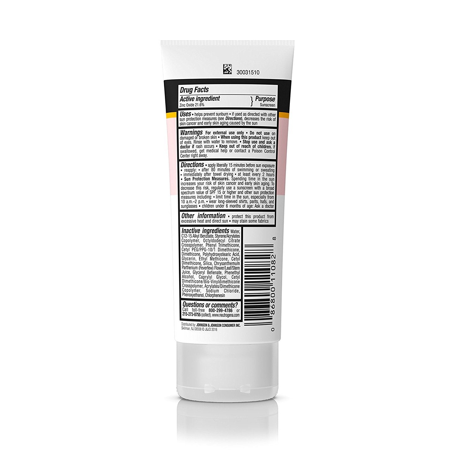 Neutrogena Pure and face baby sunscreen spf 50 tube 3 oz