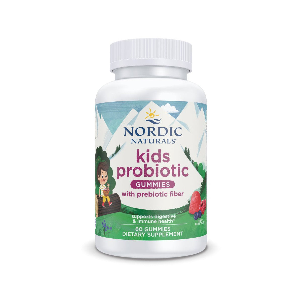 Nordic Naturals Kids Probiotic Gummies 60ct - front of bottle alternate