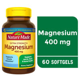 Nature Made Magnesium Extra Strength 400mg 60ct - front of bottle