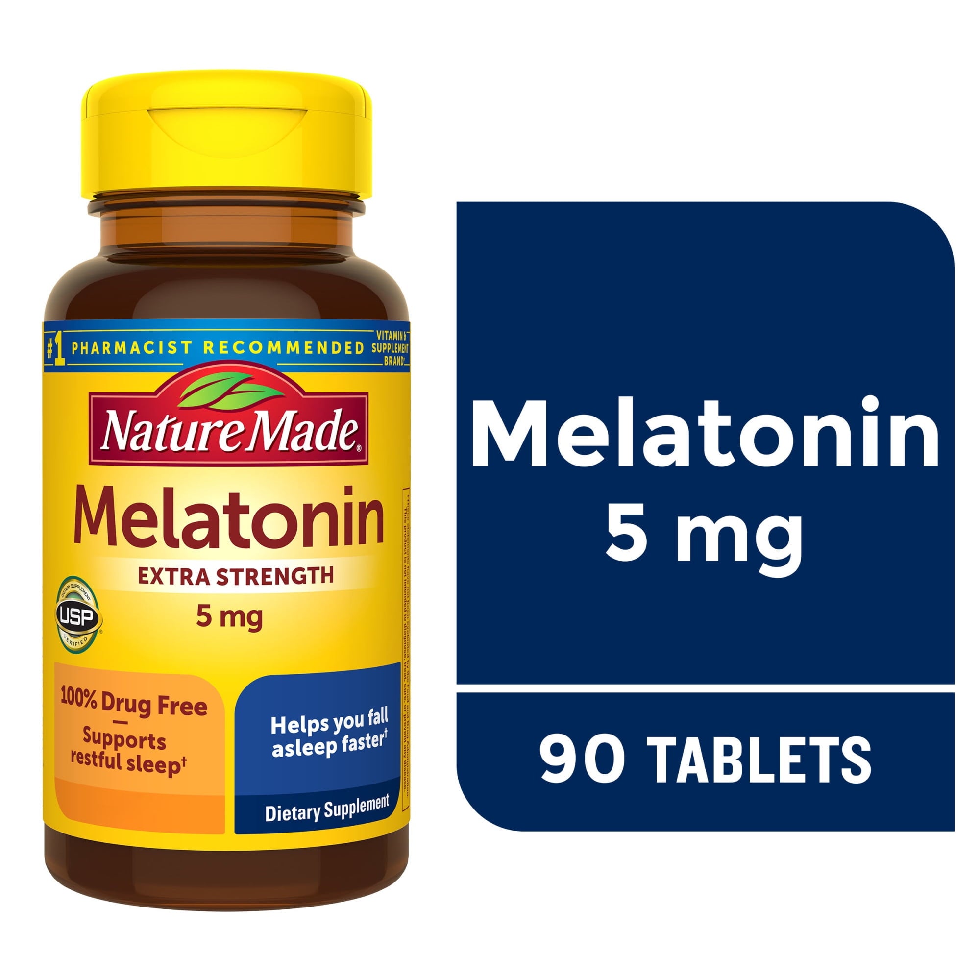 Nature Made Melatonin 5mg 90ct - front of bottle