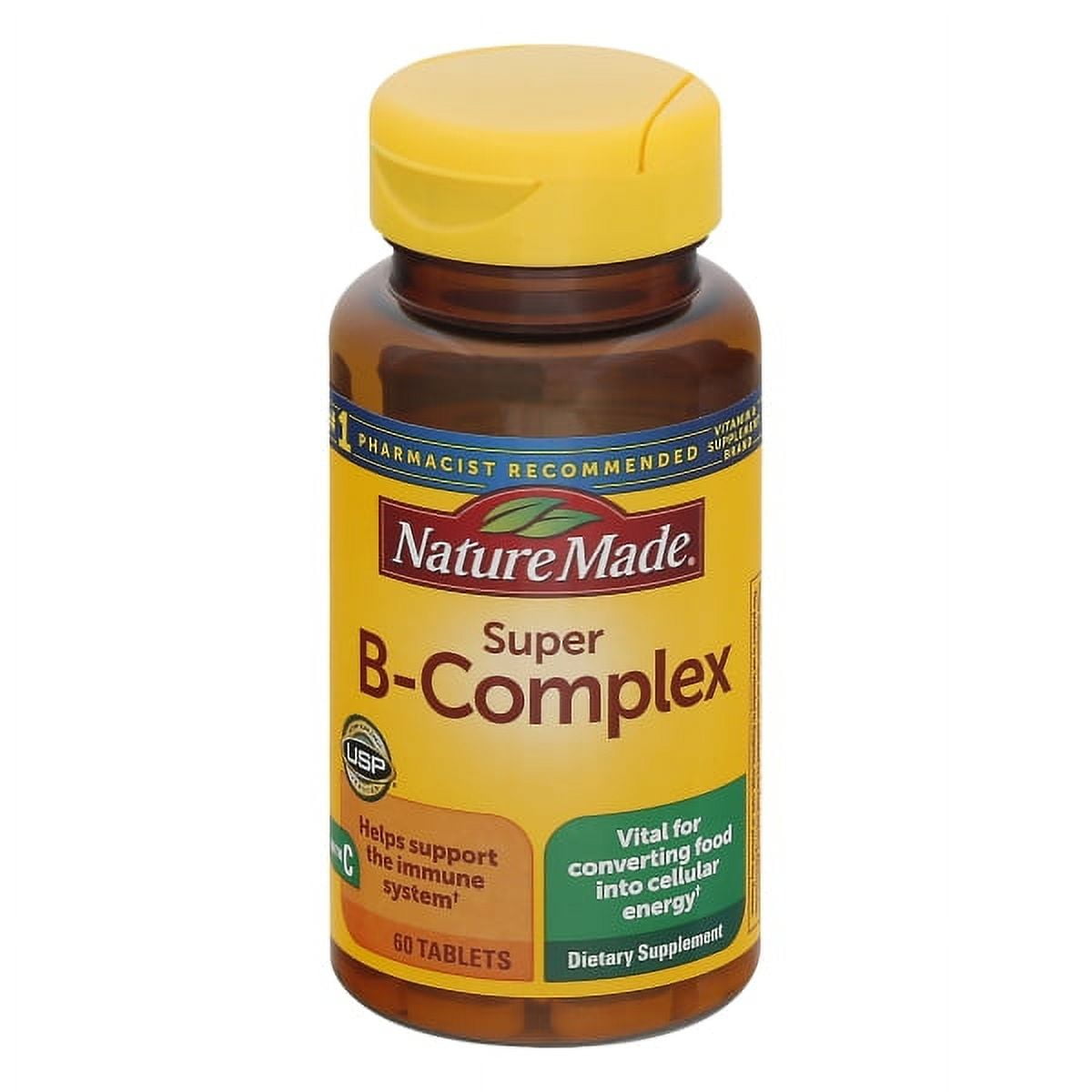 Nature Made Super B-Complex with Vitamin C 60ct - front of bottle