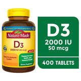 Nature Made Vitamin D3 2000IU 400ct - front of bottle