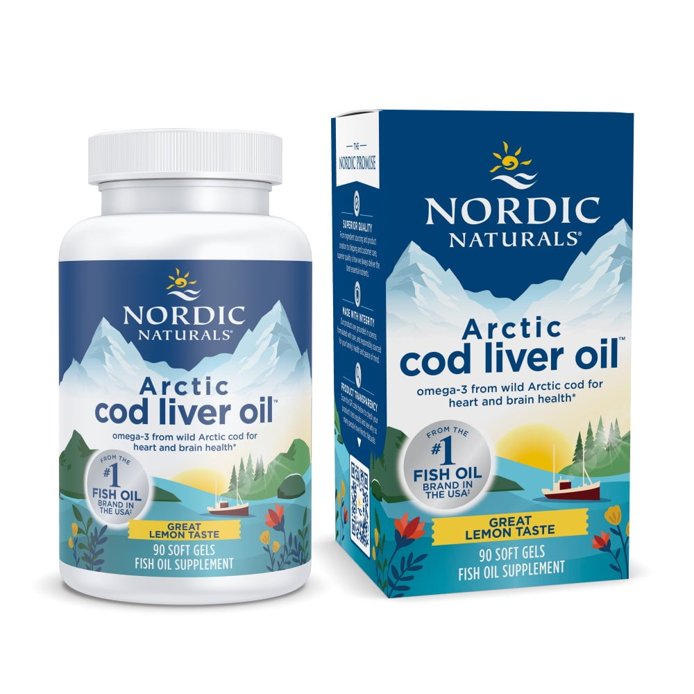 Nordic Naturals Arctic Cod Liver Oil 90ct - front of bottle