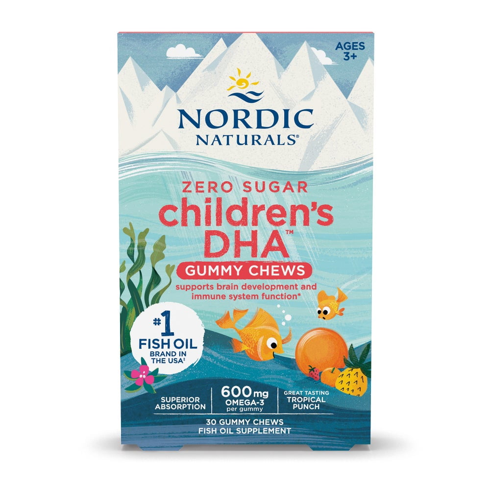 Nordic Naturals Zero Sugar Children's DHA 600mg 30ct - front of package