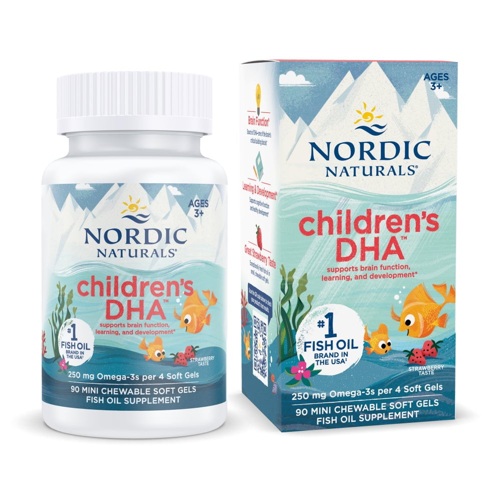 Nordic Naturals Children's DHA 250mg 90ct - front of bottle