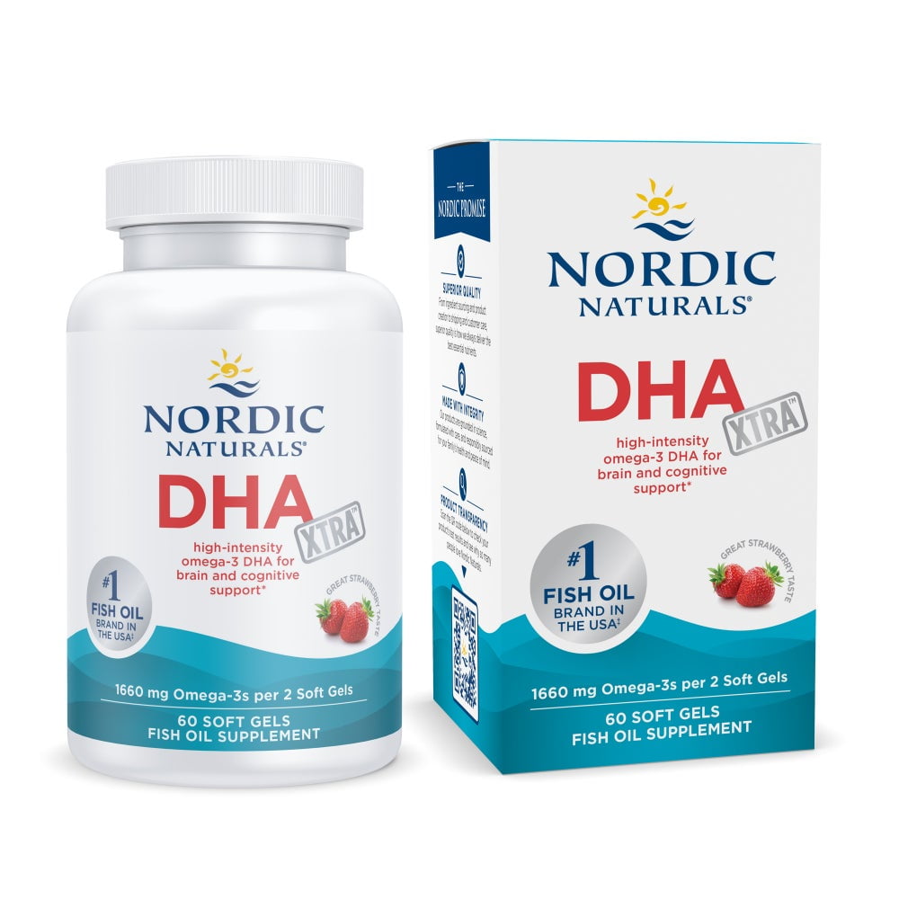 Nordic Naturals DHA Xtra 1660mg 60ct - front of bottle