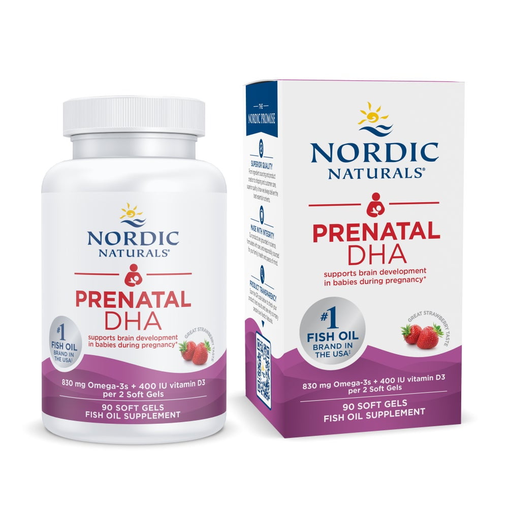 Nordic Naturals Prenatal DHA 830mg 90ct - front of bottle