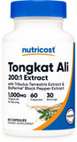 Nutricost Tongkat Ali 1000mg 60ct - front of bottle