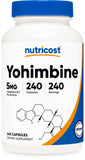 Nutricost Yohimbine HCl 5mg 240ct - front of bottle