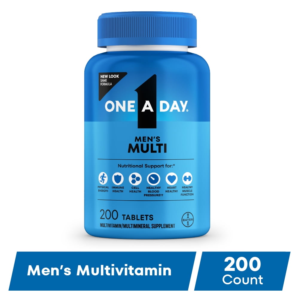 One A Day Men's Multivitamin 200ct - front of bottle