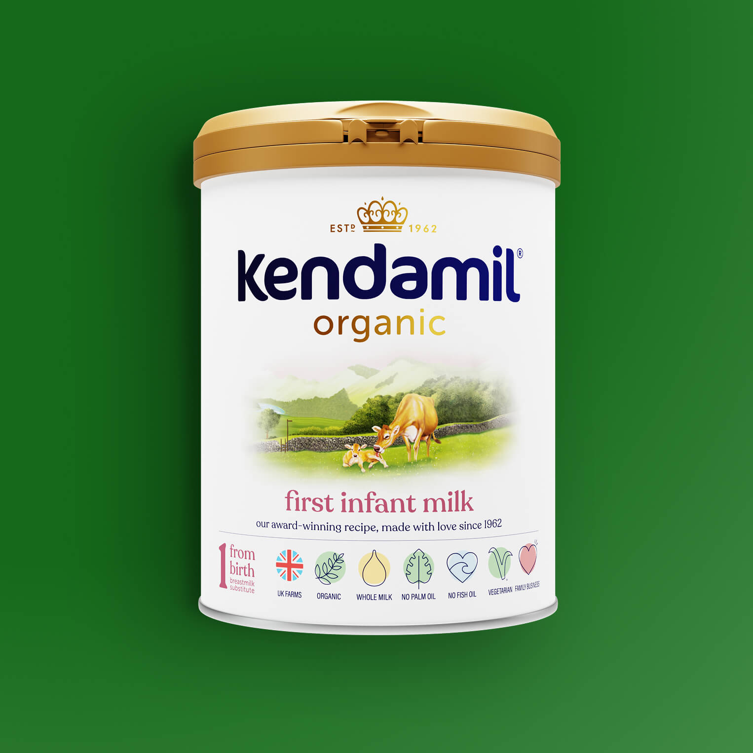 Kendamil Organic First Infant Milk Stage 1 - front of tin