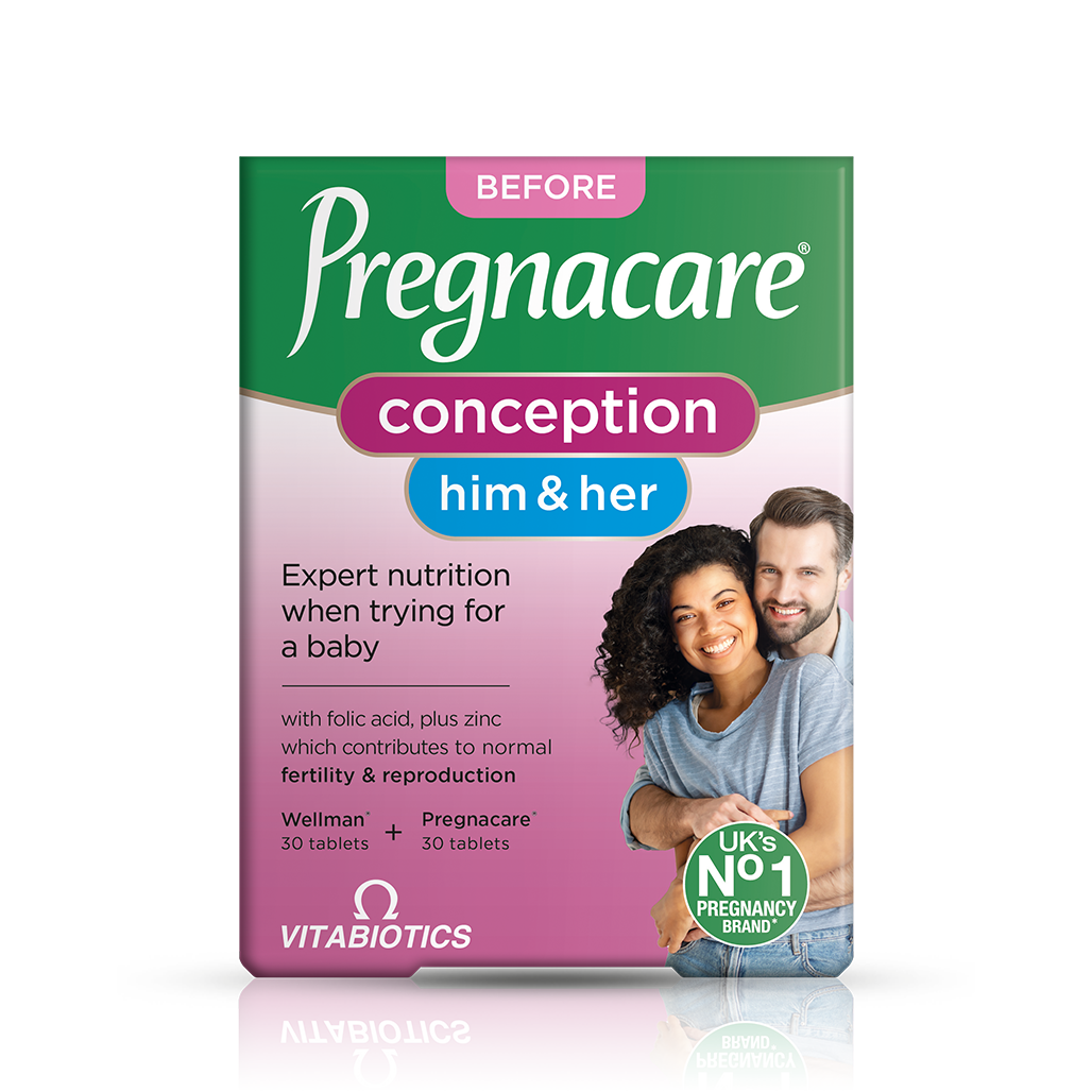 Pregnacare Him and Her Conception 60ct - front of pack