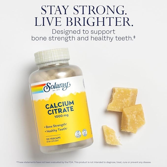 Solaray Calcium Citrate Capsules (1000 mg) 120 Count