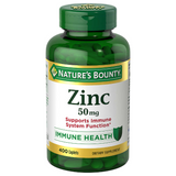 Nature's Bounty Zinc 50mg 400ct - front of bottle