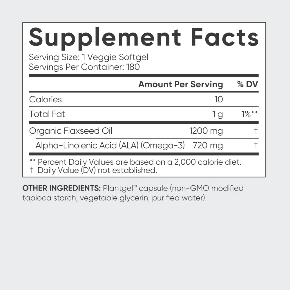 Sports Research Flaxseed Oil - supplement facts
