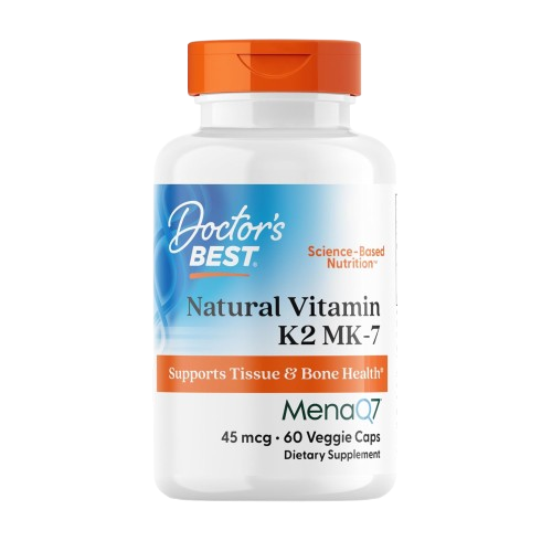 Doctor's Best Natural Vitamin K2 MK-7 45mcg, 60 Veggie Caps