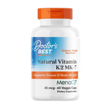 Doctor's Best Natural Vitamin K2 MK-7 45mcg, 60 Veggie Caps