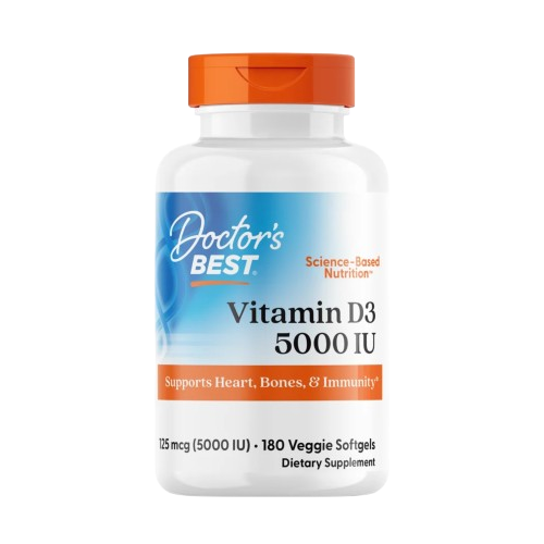 Doctor's Best Vitamin D3 5000IU (125mcg), 180 Softgels