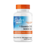Doctor's Best Vitamin D3 5000IU (125mcg), 180 Softgels