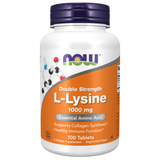 NOW L Lysine 1000mg 100 tablets front of bottle