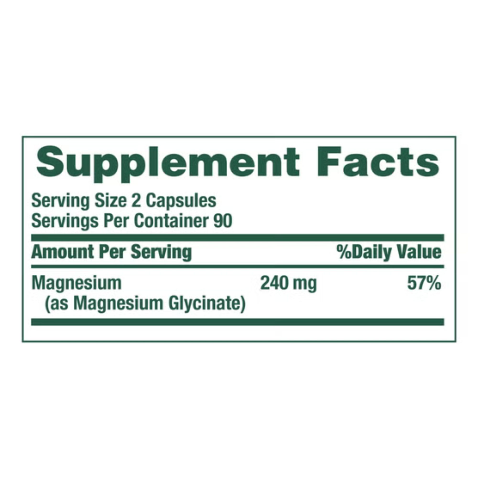 Nature Bounty Magnesium Glycinate 240mg, 180 Capsules