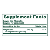 Nature Bounty Magnesium Glycinate 240mg, 180 Capsules