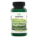 Swanson Lion's Mane Mushroom 500mg, 60 Capsules