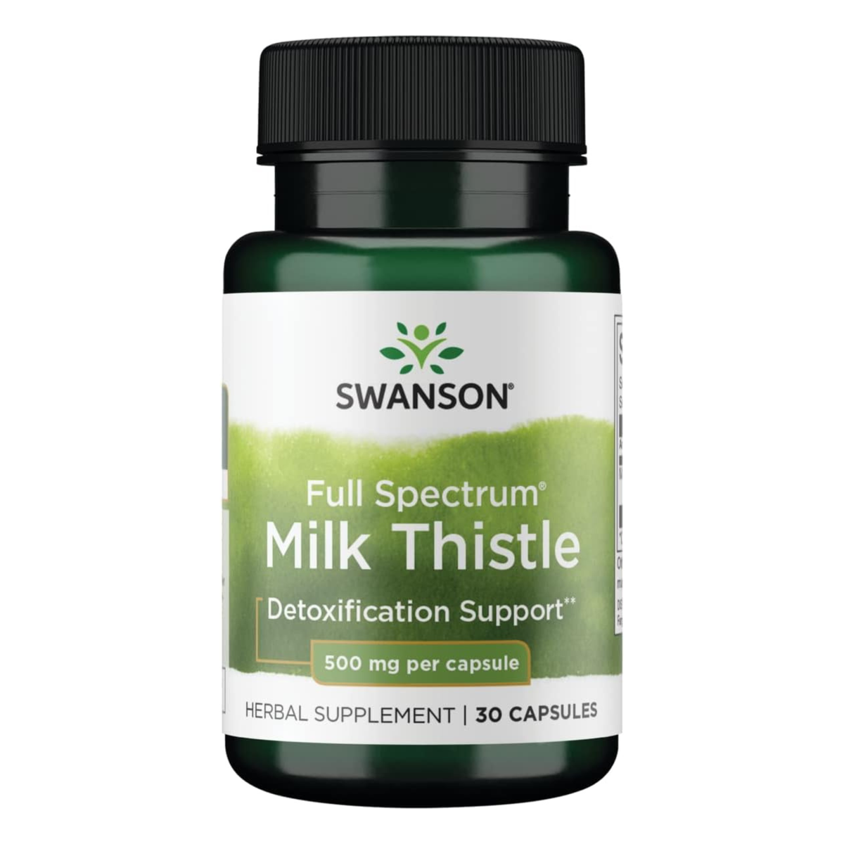 Swanson Milk Thistle 500mg, 30 Capsules
