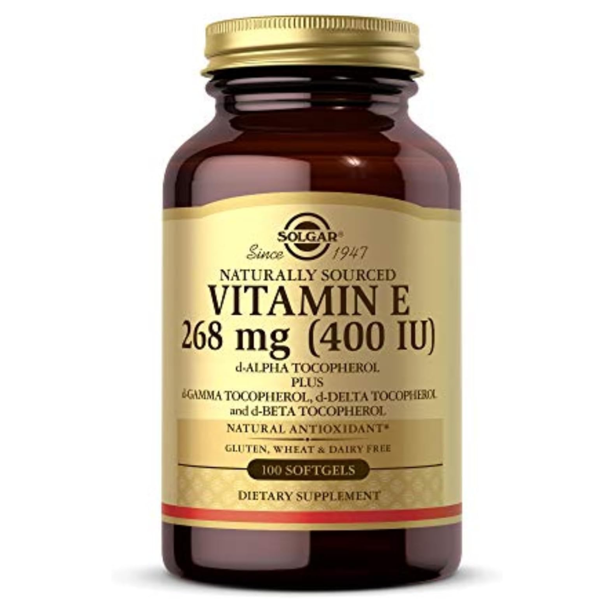 Solgar Vitamin E 268mg (400 IU), 100 Softgels
