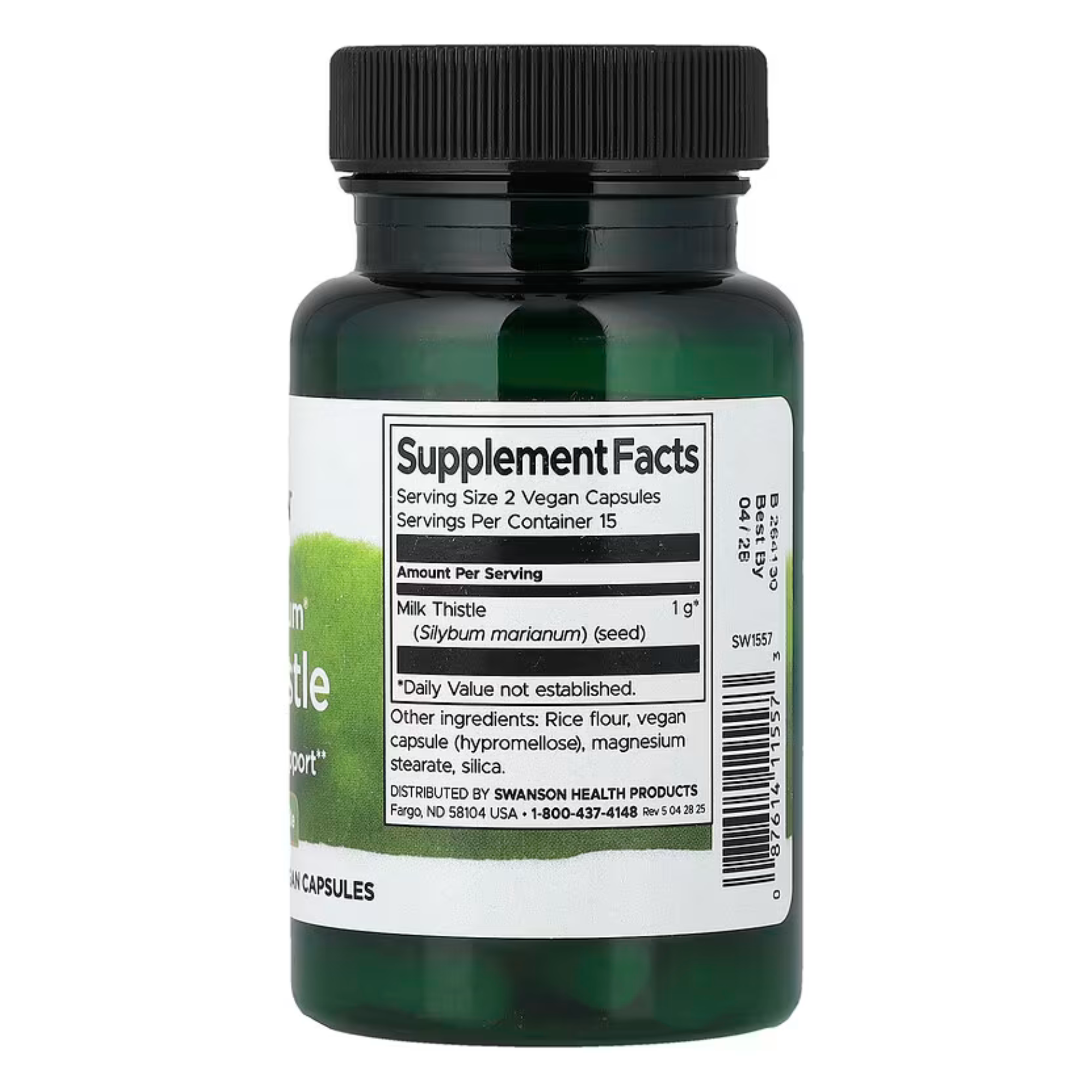 Swanson Milk Thistle 500mg, 30 Capsules